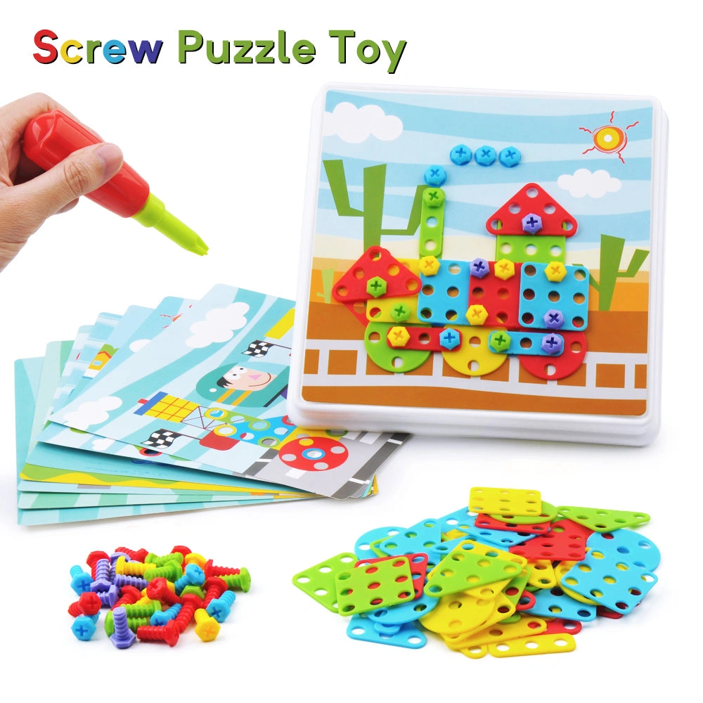 GizmoVine Fun Shapes Brain Boost Puzzle Toddler Toy Colorful Motor Skills Fun for Little Learners STEM Power Up Preschool Education